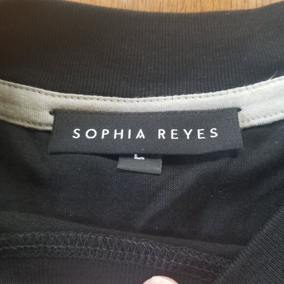 Sophia Reyes Original Black Cropped Tee NWTO Size L - Picture 5 of 5